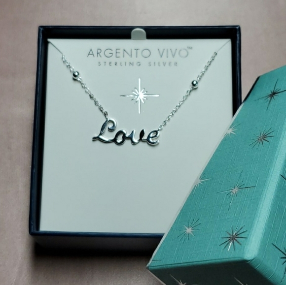 Argento Vivo Jewelry - 🖤Argento Vivo Sterling "Love" Necklace